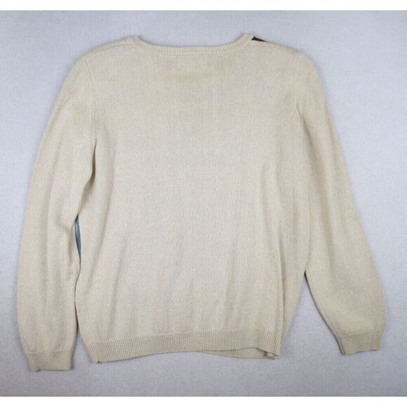 ALFRED DUNNER - WOMEN'S BEIGE FALL EMBROIDERED PULLOVER SWEATER - SIZE PL - Picture 7 of 7